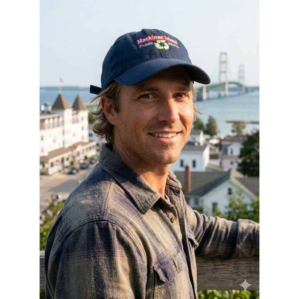 Mackinac Island Public Works Adjustable Strap Baseball Style Hat-Michigan-Unique